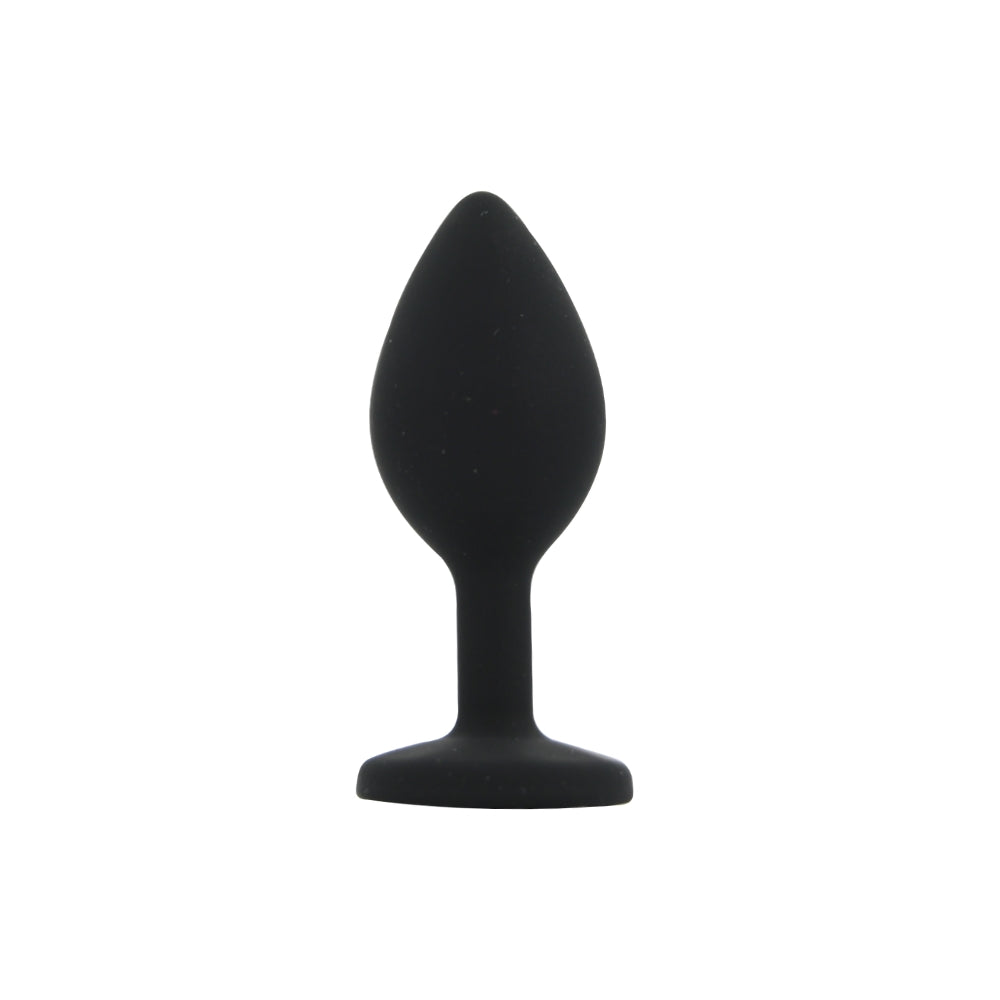 Toosh Silicone Butt Plug Black Set of 3 Clear Stone anaalitappi